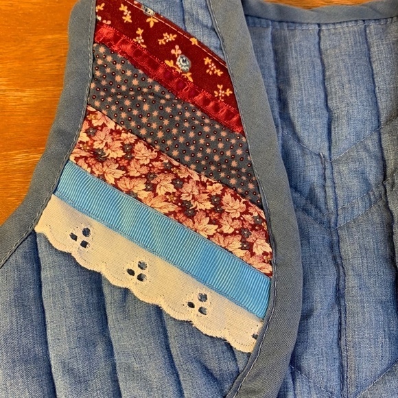 Handmade Fall Winter Quilted Vest For Toddlers Fits Like 12-18 Months (1334) - Picture 2 of 11